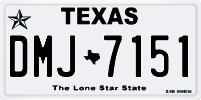 TX license plate DMJ7151