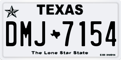 TX license plate DMJ7154