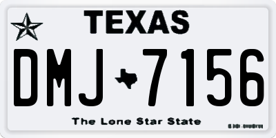 TX license plate DMJ7156