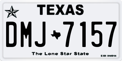 TX license plate DMJ7157