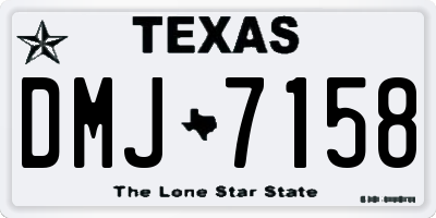 TX license plate DMJ7158