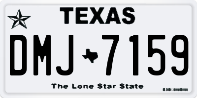 TX license plate DMJ7159