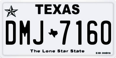 TX license plate DMJ7160