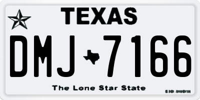 TX license plate DMJ7166