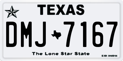 TX license plate DMJ7167