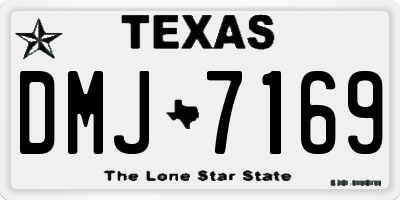 TX license plate DMJ7169