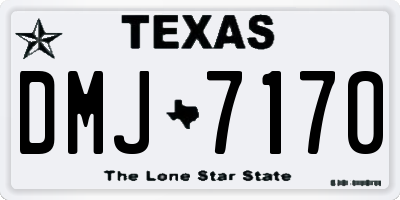 TX license plate DMJ7170