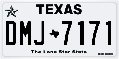 TX license plate DMJ7171