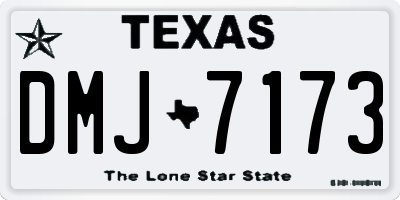 TX license plate DMJ7173