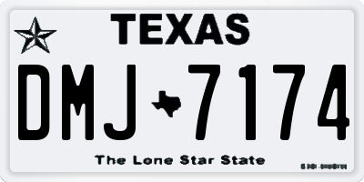 TX license plate DMJ7174