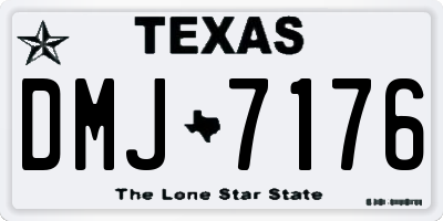 TX license plate DMJ7176