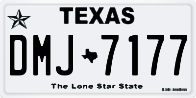 TX license plate DMJ7177