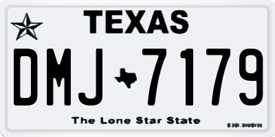 TX license plate DMJ7179