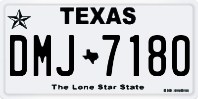 TX license plate DMJ7180