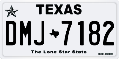 TX license plate DMJ7182