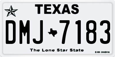 TX license plate DMJ7183