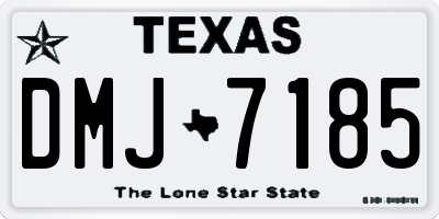 TX license plate DMJ7185