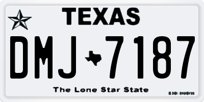 TX license plate DMJ7187