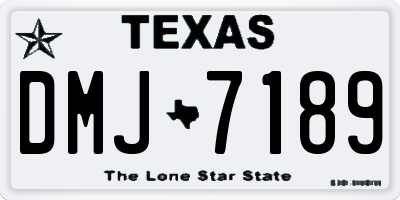 TX license plate DMJ7189