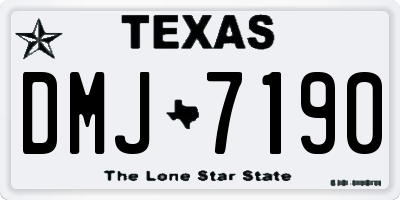 TX license plate DMJ7190