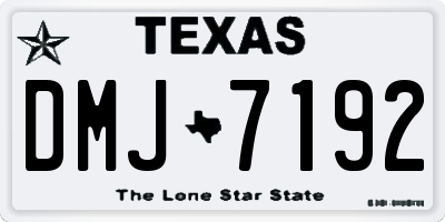 TX license plate DMJ7192