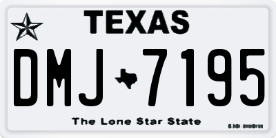 TX license plate DMJ7195