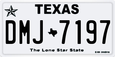 TX license plate DMJ7197