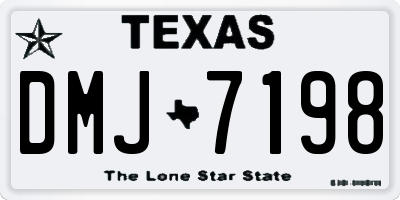 TX license plate DMJ7198