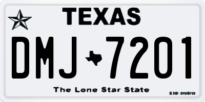TX license plate DMJ7201