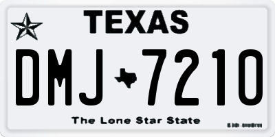 TX license plate DMJ7210