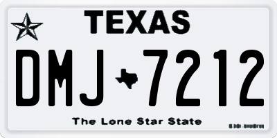 TX license plate DMJ7212