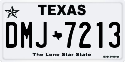 TX license plate DMJ7213