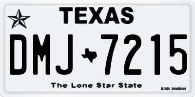 TX license plate DMJ7215