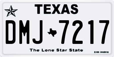 TX license plate DMJ7217