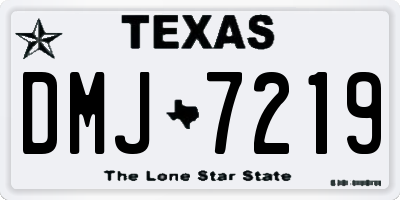 TX license plate DMJ7219