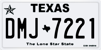 TX license plate DMJ7221