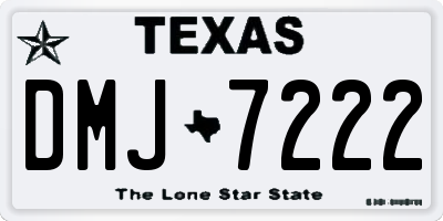 TX license plate DMJ7222