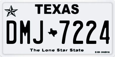 TX license plate DMJ7224