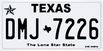 TX license plate DMJ7226