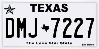 TX license plate DMJ7227