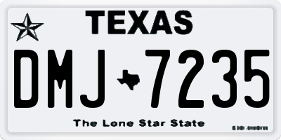 TX license plate DMJ7235