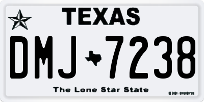 TX license plate DMJ7238