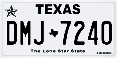 TX license plate DMJ7240