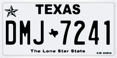 TX license plate DMJ7241