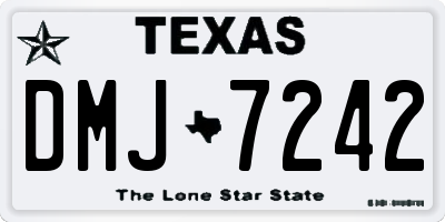 TX license plate DMJ7242