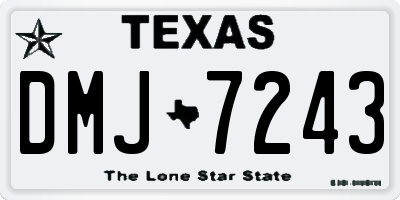 TX license plate DMJ7243