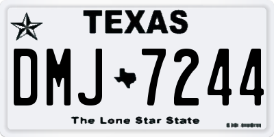 TX license plate DMJ7244