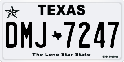 TX license plate DMJ7247