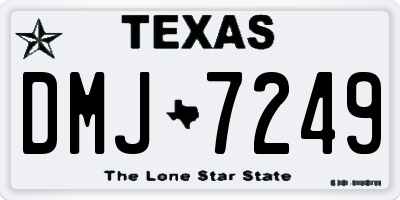 TX license plate DMJ7249