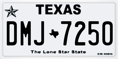 TX license plate DMJ7250